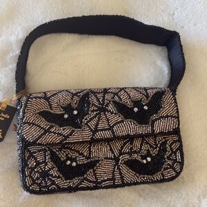 Handcrafted in India Beaded Bat Halloween Bag Tik Tok Viral RARE New Release NWT